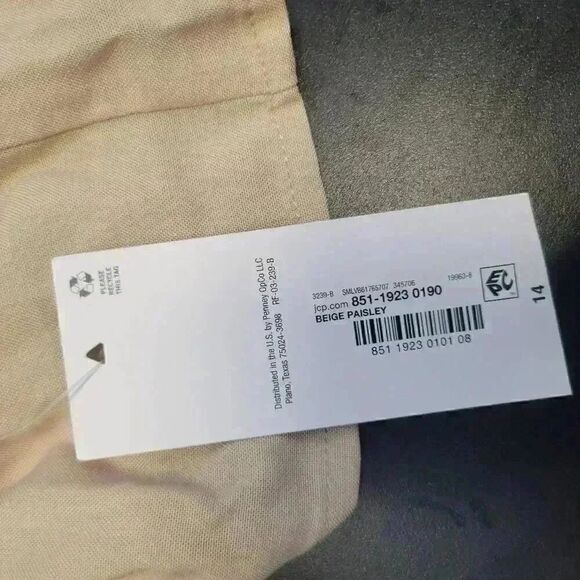 Liz Claiborne Women's Ivory & Red Rayon Floral Print Relaxed Fit Skirt NEW - Picture 12 of 13